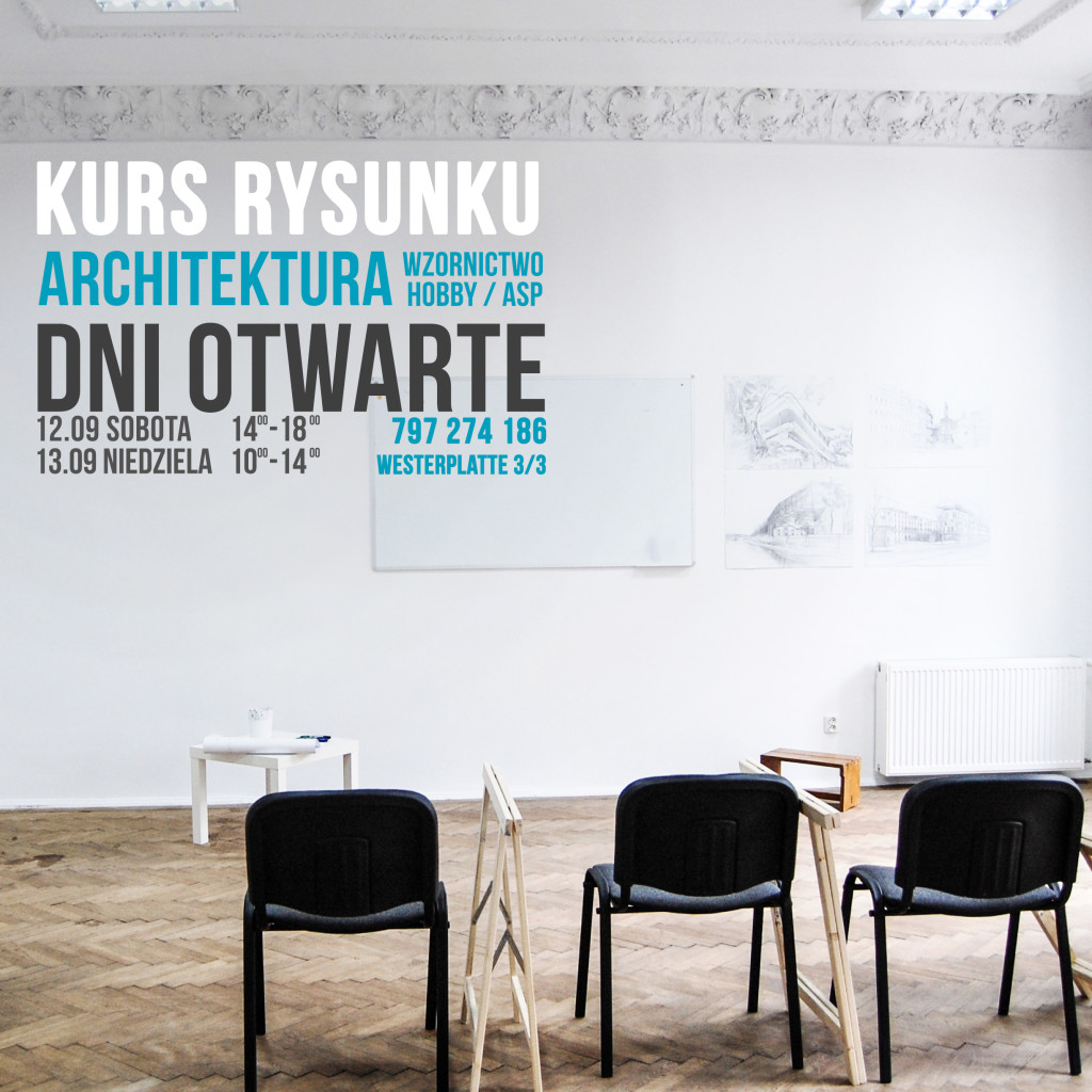 dni otwarte DOMIN Kraków kurs rysunku, architektura, wzornictwo, hobby, ASP, digital painting